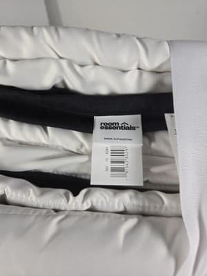 Twin/Twin Extra Long Satin Quilt White/Black - Room Essentials: Midweight - Thumbnail 9