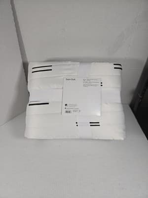 Twin/Twin Extra Long Satin Quilt White/Black - Room Essentials: Midweight - Thumbnail 7