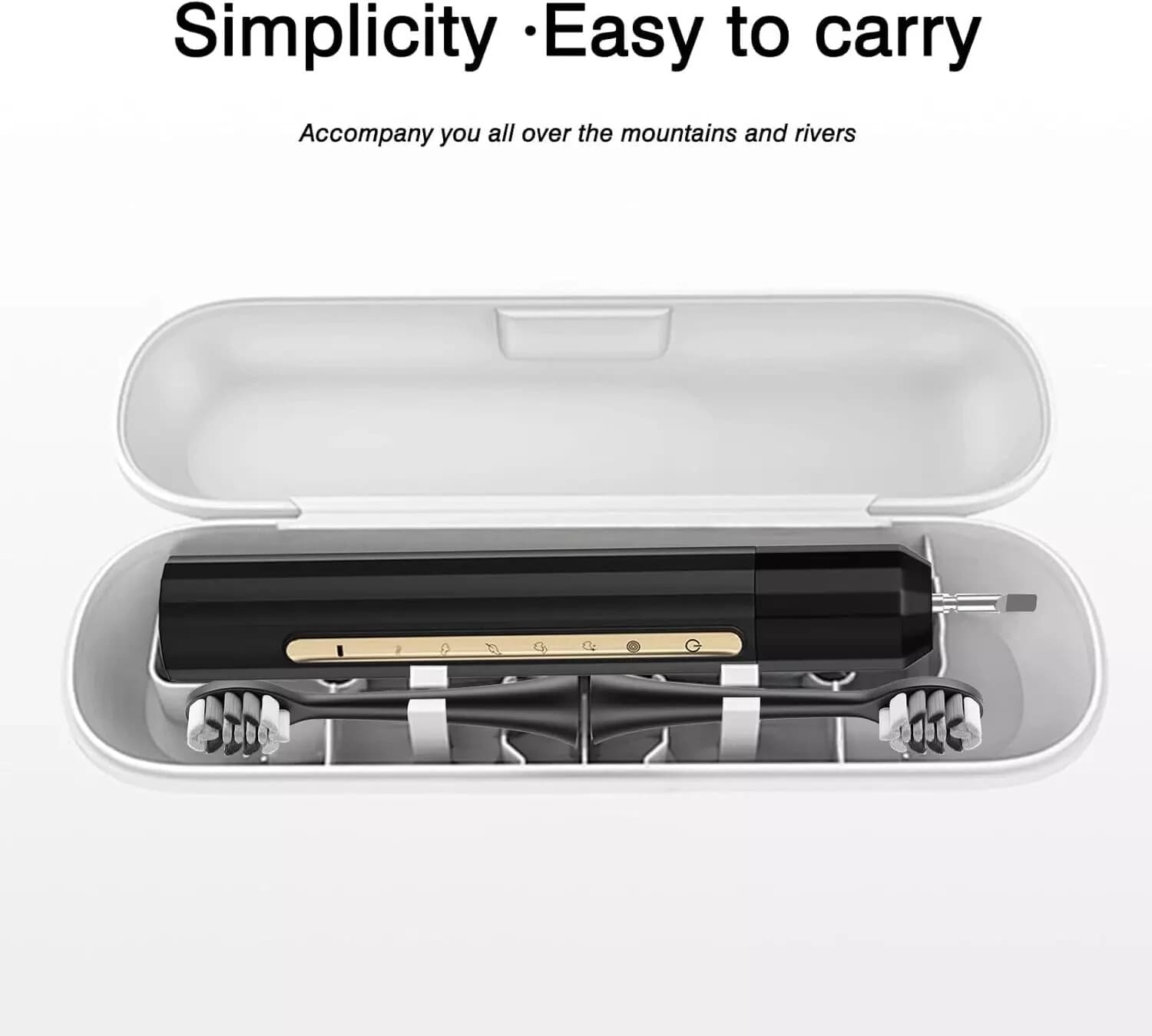 Sonic Electric Toothbrush with 10 Brush Heads, Suitable for Adults and Childr... - Thumbnail 7