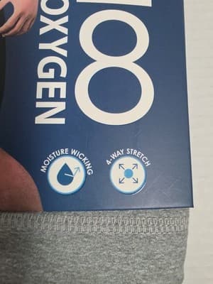 2 PR Oxygen Men's Performance Training Day Short Grey Moisture Wicking Stretch - Thumbnail 3