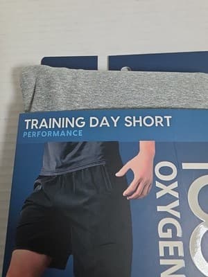 2 PR Oxygen Men's Performance Training Day Short Grey Moisture Wicking Stretch - Thumbnail 4