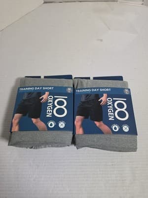 2 PR Oxygen Men's Performance Training Day Short Grey Moisture Wicking Stretch - Thumbnail 7