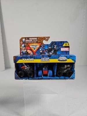 Monster Jam, Marvel Mini Monster Trucks 6-Pack (Full Set) Die-Cast Series 1 - Thumbnail 2