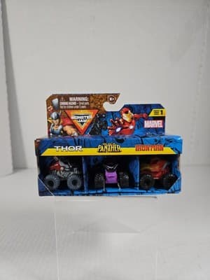 Monster Jam, Marvel Mini Monster Trucks 6-Pack (Full Set) Die-Cast Series 1 - Thumbnail 3