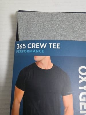 Oxygen Men's Performance 365 Crew Tee Grey Moisture Wicking Breathable XL/XXL - Thumbnail 5