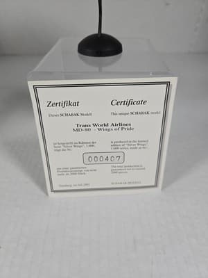 Schabak 1:600 TWA Wings Of Pride MD-80 Collectors Model - Thumbnail 10