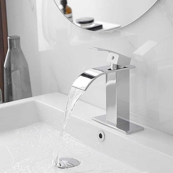 6 Inch Chrome Sink Hole Cover, 4" Hole Cover Deck Plate, Bathroom Faucet 2pcs - Thumbnail 3