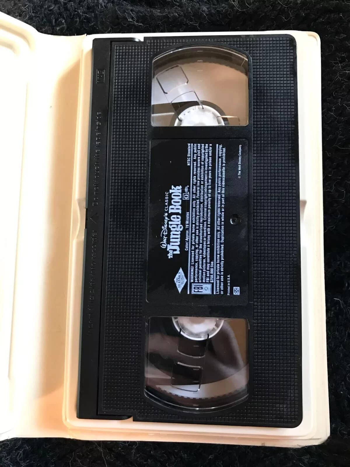 Lot of Black Diamond Disney VHS Tapes Jungle Book Aladdin Fox & Hound Beauty Be - Thumbnail 13