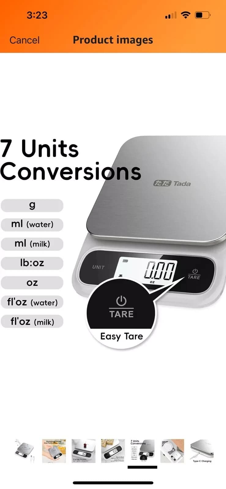 Electronic Digital Stainless Steel Kitchen Scale NEW In Box - Thumbnail 4