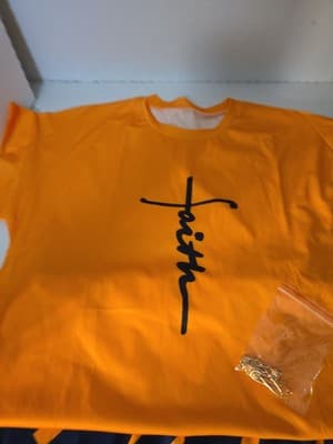 Women's 2 Piece Outfits Summer Faith Print Short Pants Workout Sets NEW - Thumbnail 2