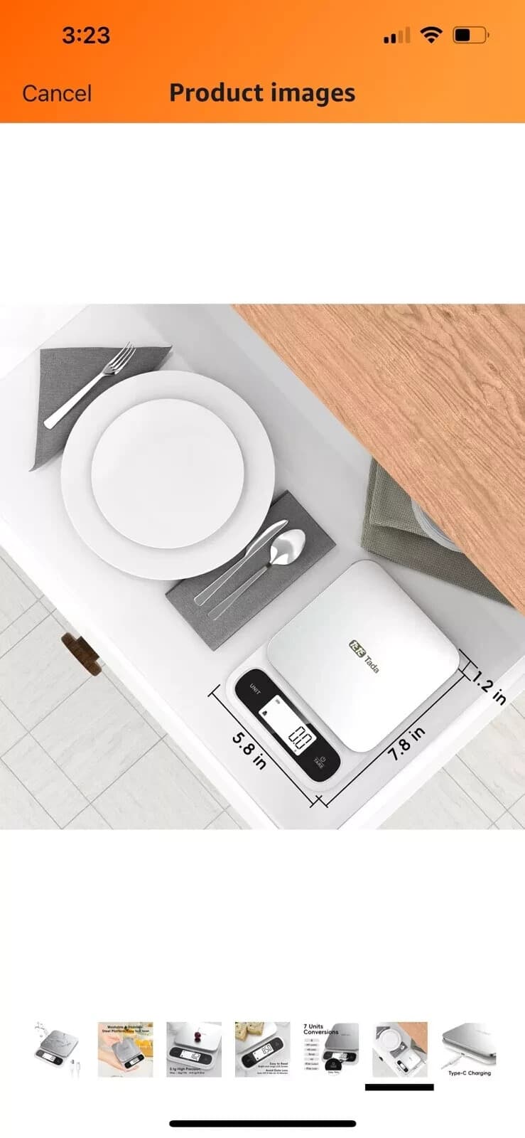 Electronic Digital Stainless Steel Kitchen Scale NEW In Box - Thumbnail 5