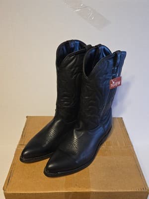 Masterson Boot Company RB885 Men’s 10.5EW Black With Silver Tips Western Cowboy