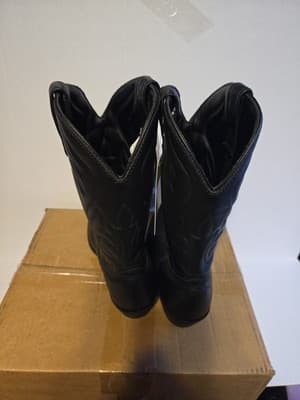 Masterson Boot Company RB885 Men’s 10.5EW Black With Silver Tips Western Cowboy - Thumbnail 3