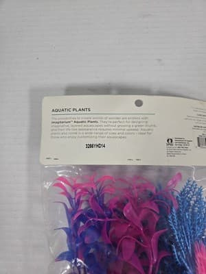 Imagitarium Aquatic Plants Pack Of 4 Fish Tank Pink Blue Purple - Thumbnail 4