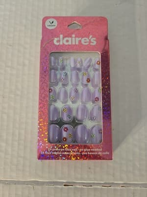 Claire's Press on Nails 24 Faux Nails for Child New - Image 1
