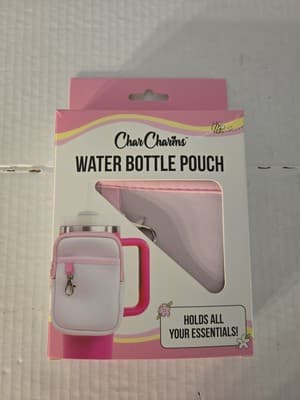 CharCharms Water Bottle Pouch Bag Travel Tumbler Pink NEW - Image 1