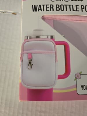 CharCharms Water Bottle Pouch Bag Travel Tumbler Pink NEW - Thumbnail 5