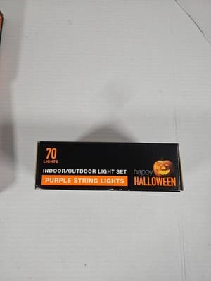 2 Pack Trick Or Treat Halloween Purple String Light 70 Lights - Thumbnail 4