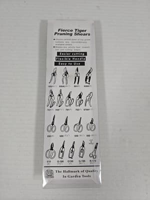 Fierce Tiger Pruning Shears 7 Inches #G-190 Carbon Steel Straight - Thumbnail 2