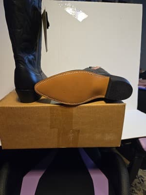 Masterson Boot Company RB885 Men’s 10.5EW Black With Silver Tips Western Cowboy - Thumbnail 7