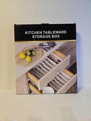 Kitchen Tableware Storage Box Black - Image 1
