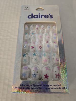 Claire's Press on Coffin Nails 24 Faux Nails 2 Pack NEW - Thumbnail 2