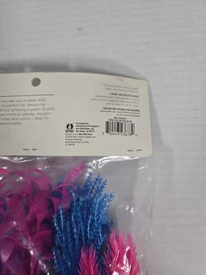 Imagitarium Aquatic Plants Pack Of 4 Fish Tank Pink Blue Purple - Thumbnail 3