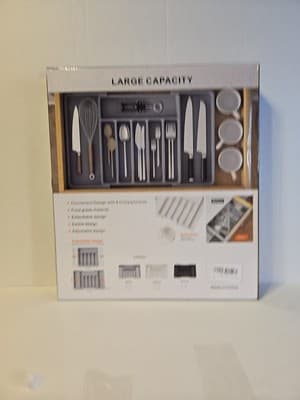 Kitchen Tableware Storage Box Black - Thumbnail 2