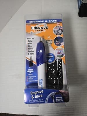 Engrave-It Pro Engraving Pen Tool Engrave Anything! Diamond Coated Tip Stencils - Image 1