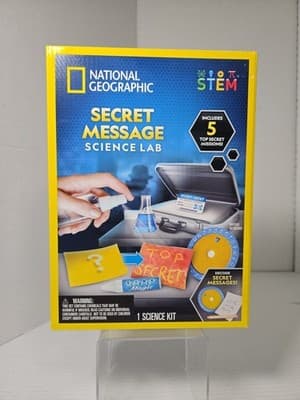 National Geographic SECRET MESSAGE SCIENCE LAB Science Kit STEM New - Image 1