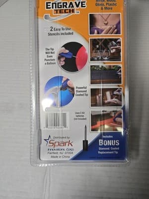 Engrave-It Pro Engraving Pen Tool Engrave Anything! Diamond Coated Tip Stencils - Thumbnail 5