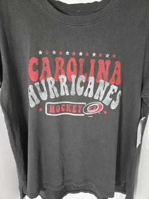 NWT NHL Apparel GIRLS SZ L 12/14 Carolina Hurricanes Shirt - Thumbnail 2