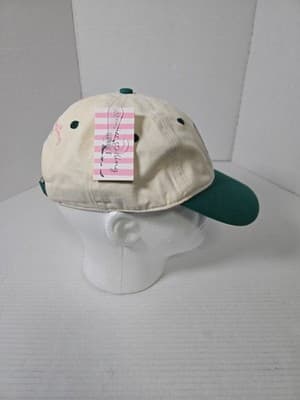 Frasier Sterling Sport Tennis Crest Baseball Cap Cream Green Adjustable Strap - Thumbnail 2