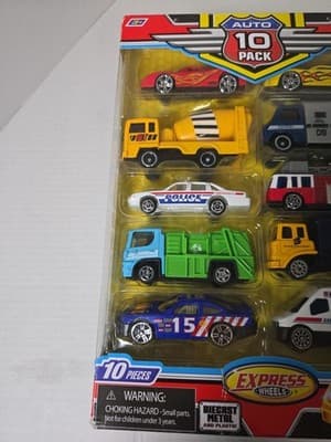Suntoys Express Wheels 10 Pack Diecast Metal & Plastic Cars and Trucks Set - Thumbnail 5