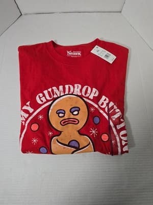 Shrek Novelty Christmas Tee 2XL NOT MY GUMDROP BUTTONS - Thumbnail 5