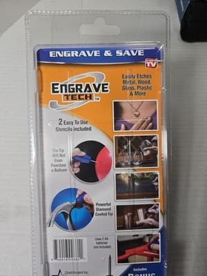 Engrave-It Pro Engraving Pen Tool Engrave Anything! Diamond Coated Tip Stencils - Thumbnail 6
