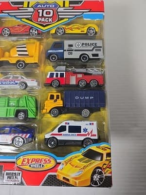 Suntoys Express Wheels 10 Pack Diecast Metal & Plastic Cars and Trucks Set - Thumbnail 6