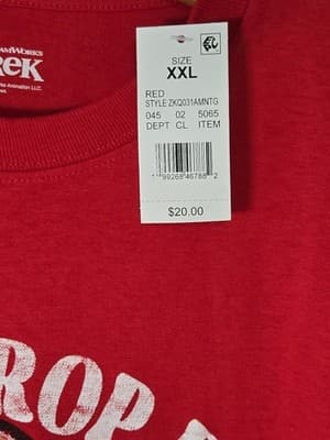 Shrek Novelty Christmas Tee 2XL NOT MY GUMDROP BUTTONS - Thumbnail 3