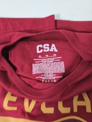 Cleveland Cavaliers CSA Dark Garnet 100% Cotton T-Shirt Adult Size XL NWT - Thumbnail 6