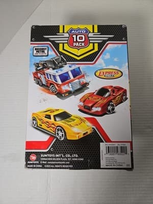 Suntoys Express Wheels 10 Pack Diecast Metal & Plastic Cars and Trucks Set - Thumbnail 2
