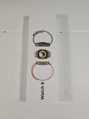 Watch 8 49mm Titanium Case with White Ocean Band, One Size (GPS +...