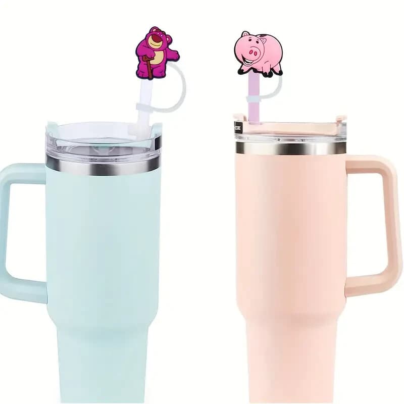 10pcs Toy Story Straw Cover Caps 10mm Reusable Plastic Toppers for 30&40oz Cups - Thumbnail 2