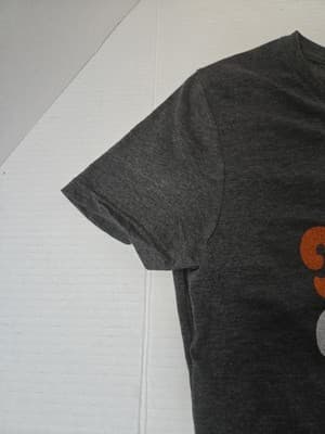 Women’s New York Mets V-Neck T-Shirt Charcoal Heather Majestic NWT - Thumbnail 7