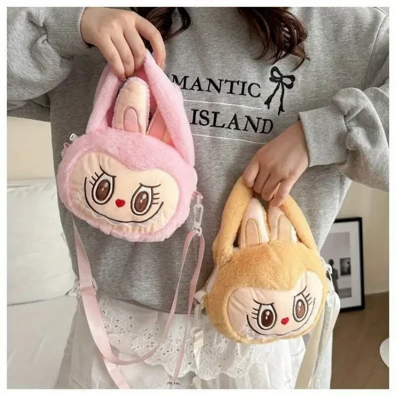 Cute Bunny Plush Crossbody Bag | Long Ears Cartoon Shoulder Travel Bag NEW - Thumbnail 3