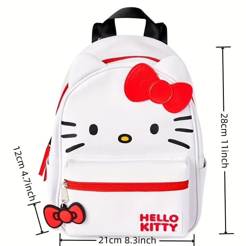 Hello X Kitty Signature Backpack light waterproof White New - Thumbnail 2