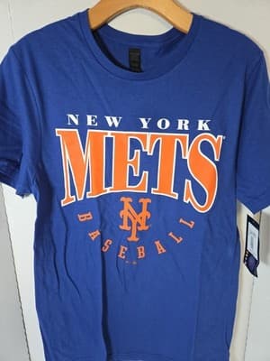 CSA Official MLB New York Mets Blue Unisex T-Shirt Short Sleeve Shirt Sz S - Thumbnail 2
