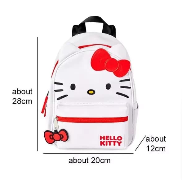 Hello X Kitty Signature Backpack light waterproof White New - Thumbnail 5