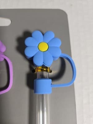 Set of 3 Tumbler Straw Toppers With Reusable Straws For 30/40oz Stanleys NEW - Thumbnail 4