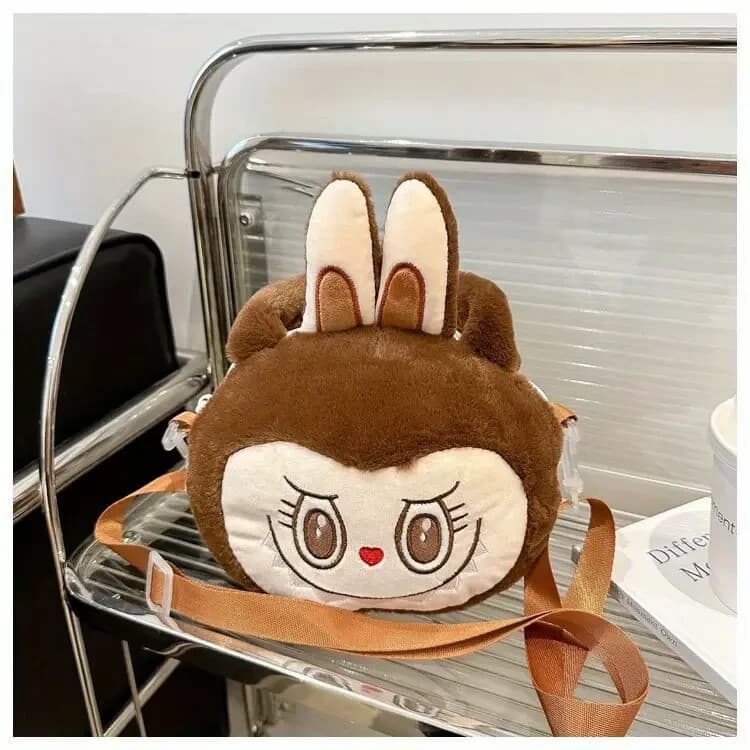 Cute Bunny Plush Crossbody Bag | Long Ears Cartoon Shoulder Travel Bag NEW - Image 1