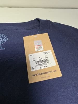 Michigan Wolverines S/S Shirt Mens L Blue Rivalry Threads 91 Apparel NEW - Thumbnail 2